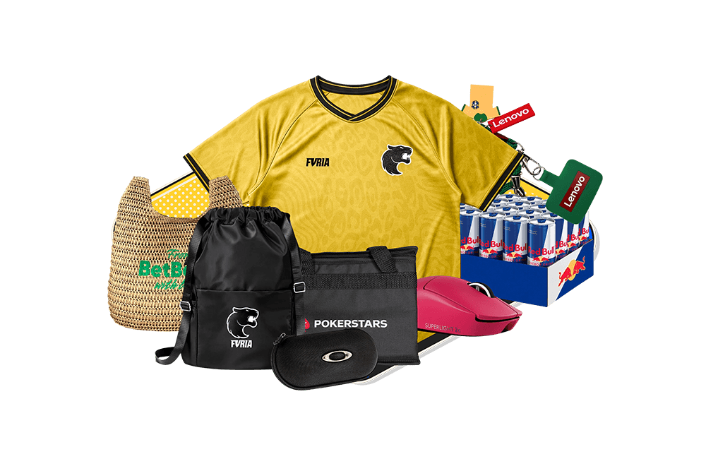 Kit de recompensas do 1º lugar do Bolão Furioso